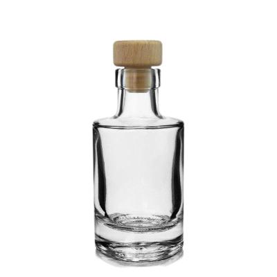 China Small Beverage Customized 50ml Vodka Bottle Mini Vodka Liquor Glass Bottle 1.7oz With Cork for sale