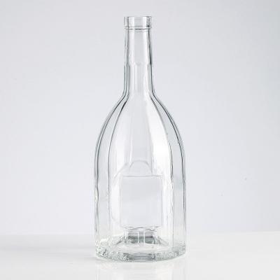 China Beverage. Whiskey. Vodka. Fine brandy wine. Cylindrical Profiled Thick Base Round Mouth Liqueur Bottle for sale