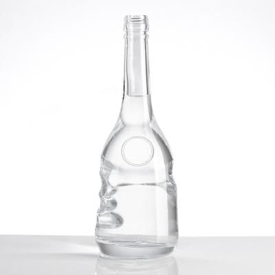 China Beverage. Whiskey. Vodka. Fine brandy wine. High quality custom cylinder shape transparent vodka and whiskey glass crystal bottle with screw cap for sale