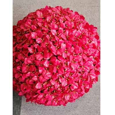 China Decoration for Lobsters UV Protection 10cm/20cm/25cm/30cm/40cm/45cm Artificial Red Bougainvillea Flower Boxwood Grass Leaves Topiary Ball for sale