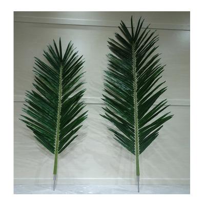 China Easily Assembled 3m UV Resistant Size Outdoor Artificial Palm Leaves, Artificial Coconut Tree Fronds, Outdoor Round Tube Coconut Leaf for sale