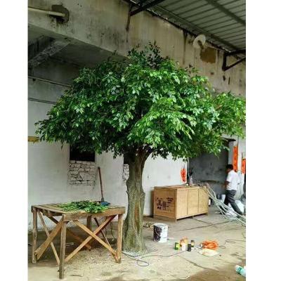 China Large Artificial Banyan Umbrella Shaped 380cm Height Artificial Banyan Tree Bonsai Wholesale,Bonsai Ficus Tree Large for sale