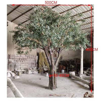 China 400cm Tall Size Fiberglass Olive Tree For Indoor Decoration Big Old Evergreen Artificial Olive Tree, Factory Price 400cm Tall Size Fiberglass Olive Tree For Indoor Decoration for sale