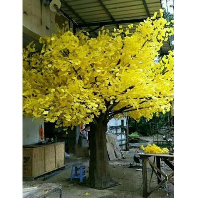 China Real Touch Customized Large Artificial Yellow Ginkgo Tree, 400cm Height Ginkgo Biloba Tree For Sale, Artificial Tree Ginkgo Price for sale