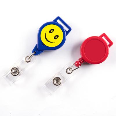 China Factory Supply Plastic Retractable Badge Holder Reel With Clip For Doctor Nurse ID Name Card Holder T-426 for sale