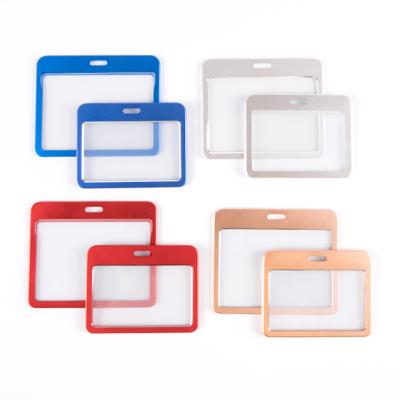 China Custom Kejea Protector ID Fashion Aluminum Alloy Work Permit Card Holder Quality Clear Brand New Card Case for sale