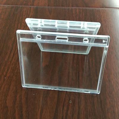 China Rigid Plastic Hanging Business Card Holder 3x4 Crystal ID Card Badge Holder Card Holder Good for sale