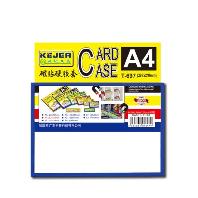 China ABS+PVC Portable Magnetic Document Bags A4 Clear Space Folder Cashier Office Supplies Plastic Card Case for sale