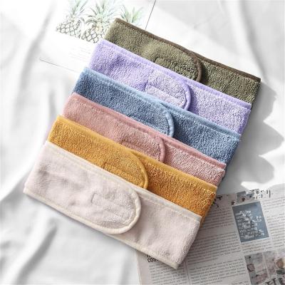 China Ladies Hair Decoration Women Adjustable SPA Headband Bath Makeup Hair Band Facial Headbands For Face Washing Soft Toweling Hair Accessories for sale