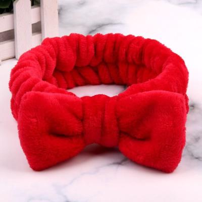 China Soft Warm Headband Coral Fleece Bow Animal Ears Ladies Hair Decoration Wash Face Hair Holder Headbands For Women Girls Turban Fashion Hair Accessories for sale