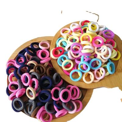 China 100pcs/bag Small Child Hair Decoration Girl Nylon Hair Bands Baby Kids Headbands Colorful Elastic Hair Tie for sale