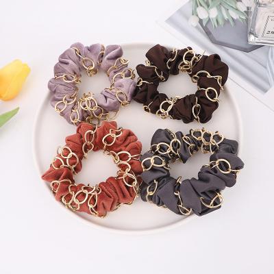 China Girl hair decoration large intestine hair ring chain link female Korean hair simple temperament hair ring jewelry for sale