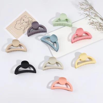 China Direct wholesale acetic acid hair accessories girls women bow hair grab solid color large grab clip French Korean back main factory for sale