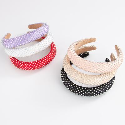 China Feng shui sponge drill band European wide version hair band sponge bag drill ladies' hair decoration gorgeous and American colorful fashion hair for sale