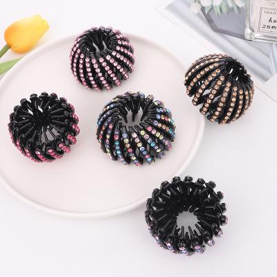 China Expandable Hairpin Hairpin Ponytail Curling Ponytail Birds Nest Shaped Retractable Hair Clip Hairstyle Fashion Headbands Claw Bridles for sale