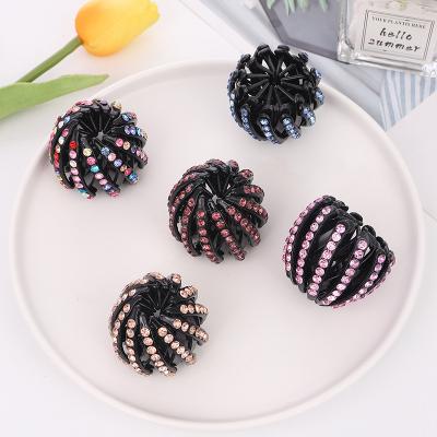 China Fashion Small Hair Accessary Bird's Nest Style Hair Claw Clip Horsetail Crystal Rhinestone Hair Clip Headwear Hair Accessories for sale