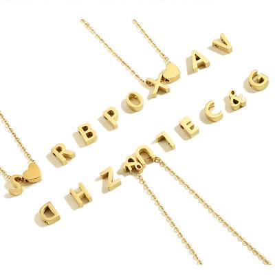 China Factory Made Alphabet Necklace TRENDY Initial Letter Pendant Necklace For Women for sale