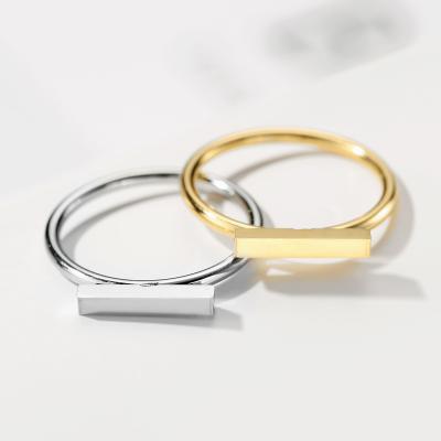 China 2021 Ring 2021 Simple Minimalist Jewelry Wholesale Fine Stainless Steel Fine Rings Trendy Gold Plated Fashion Knuckles Rings for sale