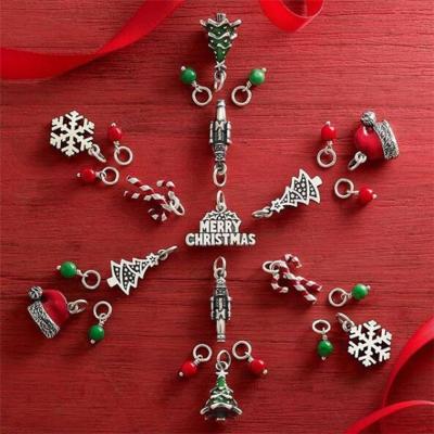 China Custom Environmental Friendly Christmas Charm For Jewelry Making Christmas Festival Designer Charms For DIY Bracelet Initial Custom Necklace for sale