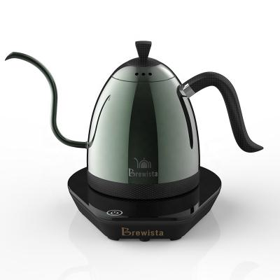 China WITH LID Brewista 600ml Kettle Pro 2323 Smart Chargeable Double Pour Over Ccoffee Gooseneck Kettle for sale