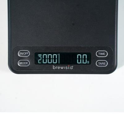 China WITH LID Brewista Digital Accurate Kitchen Gram Loading Led Display 2kg Weigh Black Waterproof Coffee Scale for sale