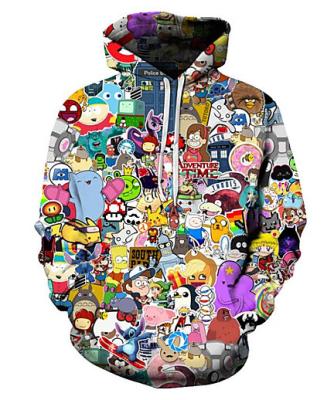 China Anti-wrinkle 2022 Spring Arrived Fashionable Customized Colorful Cartoon 3D Printed Animation Pullover Hoodies Baseball Unisex Clothes for sale