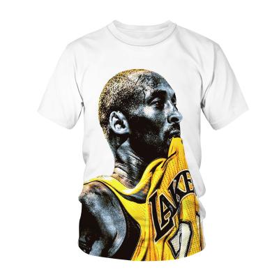 China Custom Anti-wrinkle Sports Style 2022 Summer Fashion T-shirt 3D Digital Printing Short Sleeve T Shirt Men's Basketball Tank Top for sale