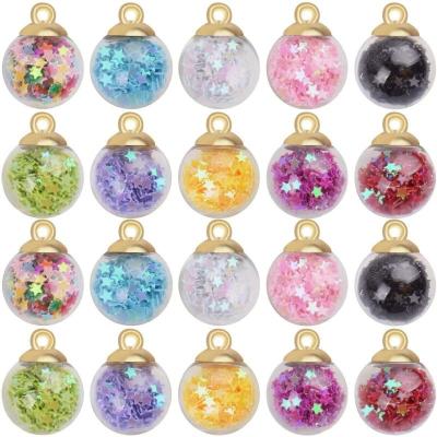 China 16MM Romantic Mini Glass Bottles with Stars Ornaments Pendant Jewelry Making for sale