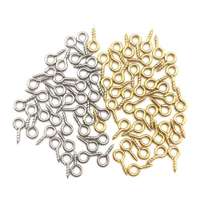 China 200PCS Mini Screw Eye Pins For Jewelry Making Bead Bead Screw Threaded Hooks Eyelets Clasps Findings 201224d for sale