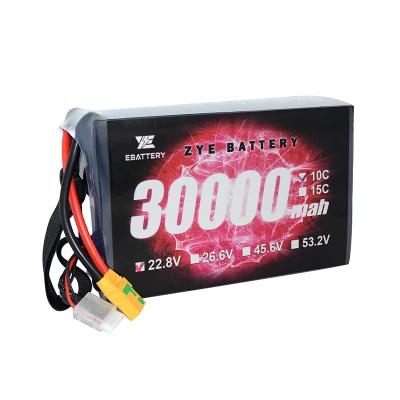 China Semi Solid State Toys ZYE 30000mah 40000mah 30Ah 51000mah 51ah Lipo Battery Packs For UAV Electric Bike Scooter for sale