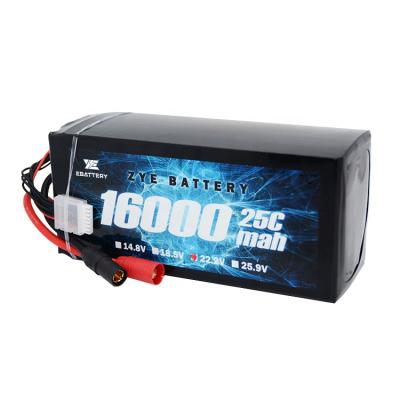 China High Rate Capability Rc lipo battery 11.1v14.8V22.2v 10000mah 16000mah 22000mah 25C 3S 4S 6S Graphene Battery Pack for sale