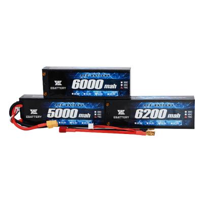 China High Rate Capability 5000mah 6000mah7.4V 14.8v2S 50C LiPo Battery Hard Case with Deans T Plug for Racing RC Truck Truggy Heli Airplane Drone FPV for sale