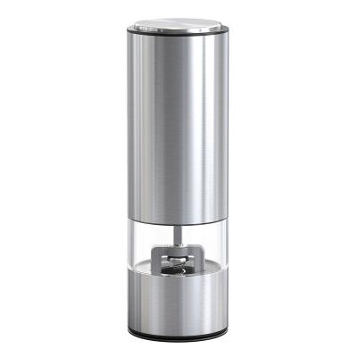 China Selling Stainless Steel Pepper 202 Grinder Modern Design Viable Hot Electric Gravity Induction Electric Salt Grinder for sale