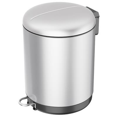 China Pressing Type 30L New Design Stainless Steel Kitchen Trash Can Pedal Waste Bin Recycle Bin With Narrow And Soft Inner Bucket for sale