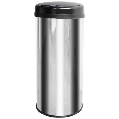 China New Sustainable Sensor Trash Bin Automatic Stainless Steel 42L Trash Can for sale