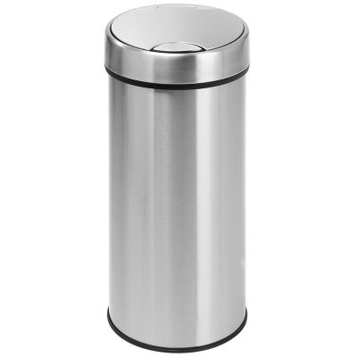 China Stainless Steel 40L Touch Trash Can Kitchen Indoor Fingerprint Proof Sustainable Trash Can for sale