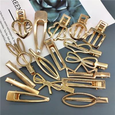 China Simple hair clips women hair accessories crown hair clips jewelry gold mold alligator hair clips fashion craft diy pin barrettes for sale