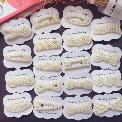 China Fashion Women Girls Card Matched Fashion Hairpin Set Fur Hair Accessories Hair Clips Snap Hair Clip Metal Items Hair Pins Bead Hair Clip for sale