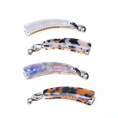 China Fashion 11cm Leopard Tortoiseshell Marble Hair Pin Accessories Twist Banana Hair Jaw Cuts Spa Face Wash Acetate Hair Clip for sale