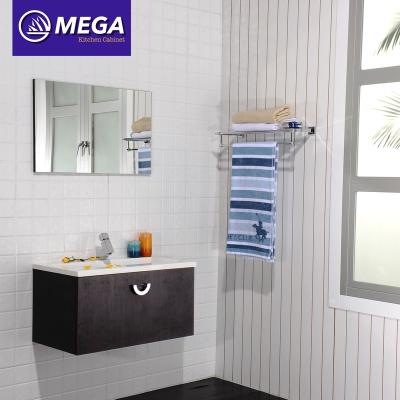 China Modern High Quality Simple Wall Mounted Bathroom Mirror Melamine MDF China Single Sink And Bathroom Combo Vanity for sale