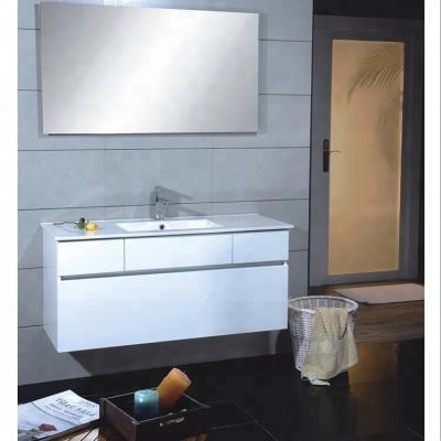 China Customized Modern Luxury Hotel Furniture French Modern PVC Wall Mount Bathroom Cabinets Bathroom Vanity for sale