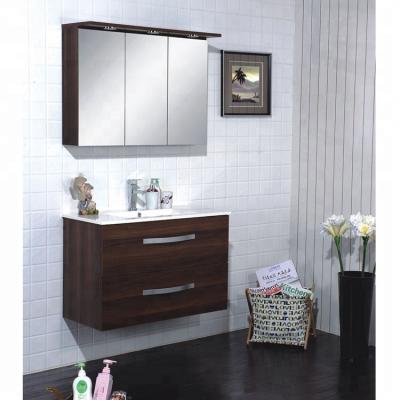 China Traditional Wall Mounted Storage Cabinet Wholesale Wooden Waterproof MDF French Style Mirrored Modern Bathroom Vanity for sale