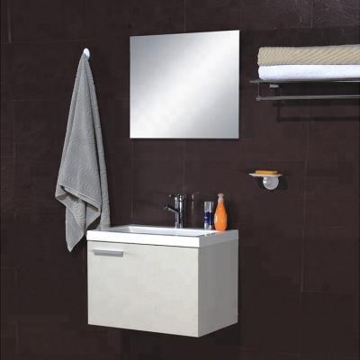 China Modern Marble Single Sink Wall Mounted China Wash Hand Basin With Mirror And Cabinet Vanity for sale