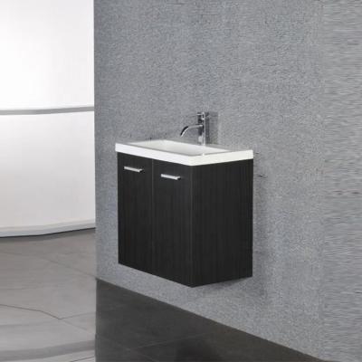 China Small Modern Melamine Black Color Bathroom Vanity for sale