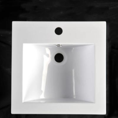 China New Style Cheap Unique Traditional Square Shape Resin Basin For Hotel Bathroom Sink Hand Basin for sale