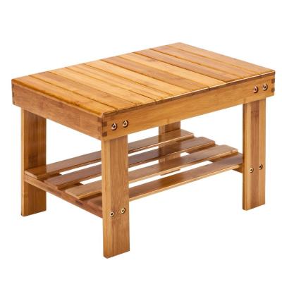 China Wholesale Modern Ready To Ship Wooden Stool Bamboo Wooden Bathroom Bench Small Stool for sale