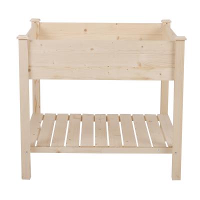 China CLASSIC Natural Wood Vegetable Planter Boxes Large Outdoor Wholesale Planter Boxes for sale