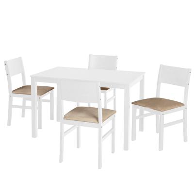 China Color modern design table dining and chair kitchen tables and chairs modern white wood dining table set for sale