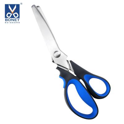 China Soft Stainless Steel Handle Cloth Tailor Pinking Scissors for sale