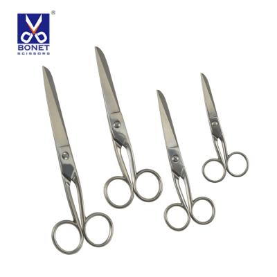 China Universal Full Stainless Steel Mirror Finishing Sliver Color Steel Cutting Tailor Scissors for sale